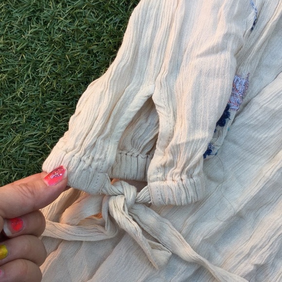 Nwot Free people embroidered maxi dress s small 4 - Picture 4 of 5